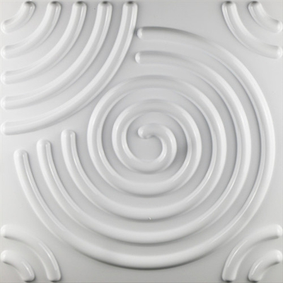 Los paneles de pared modernos del PVC 3D cargan la prueba blanca del humo del color de 1,36 kilogramos/Sqm Matt